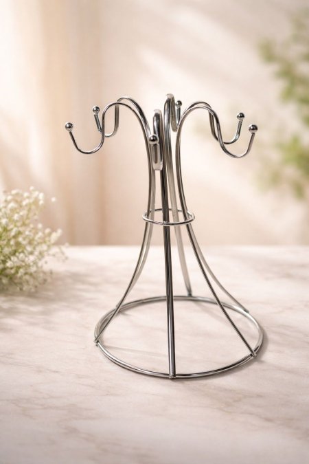 ستاند ستانلس ستيل لحمل الاكواب