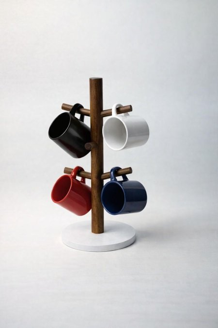 ستاند تعليق كاسات مع قاعدة رخام