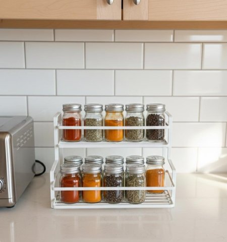 ستاند مرتبان رفوف طبقين