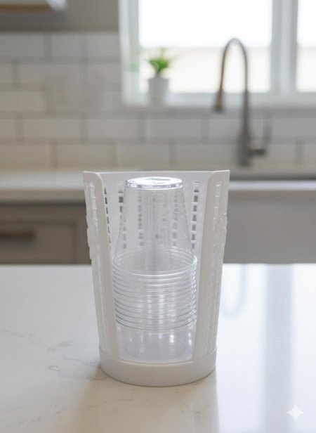 حاملة كاسات بلاستيك