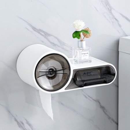 علبة محارم حمام + رف علوي