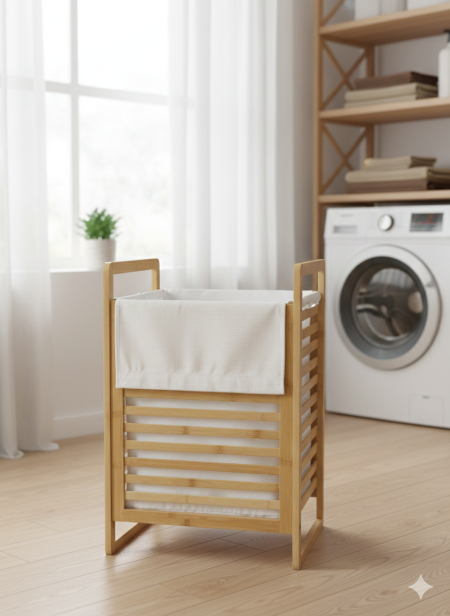 سلة حمام بامبو