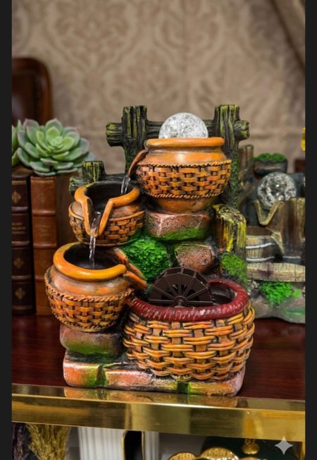 نافورة مع بلورة