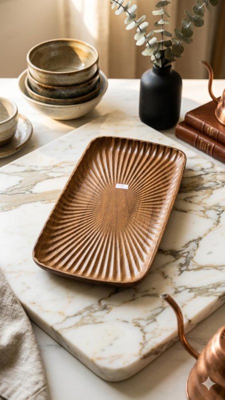 صحن تقديم خشب