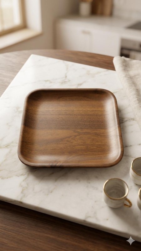 صحن تقديم خشب