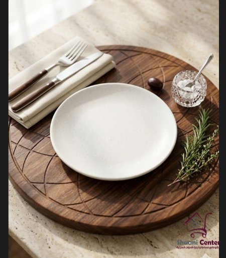 صحن ميلامين ابيض