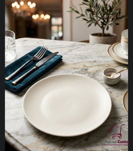 صحن ميلامين ابيض