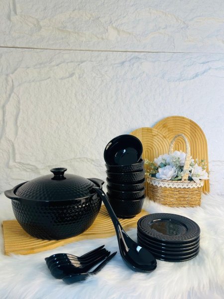 طقم طنجرة شوربة زجاجي  21 قطعة مميز وانيق وراقي جدا واضافة جميلة لطاولتك