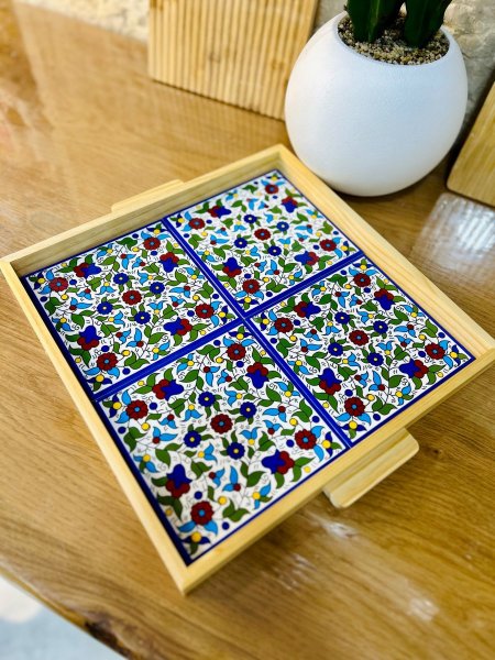 صنية خزف مربع