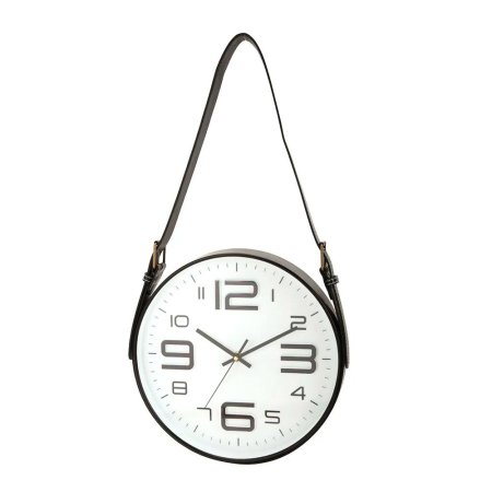 ساعة حائط ارقام معلقة بسير جلد مميزة ومختلفة وانيقة وفخمة