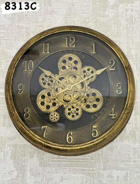 ساعة حائط رومانية مميزة بمسننات فخمة وأنيقة لاصحاب الذوق الرفيع