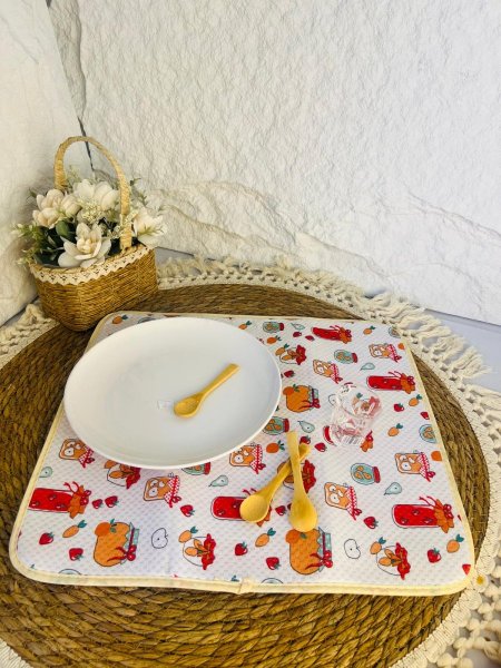 منشفة جلي مميزة لوضع الجلي عليها فائقة الامتصاص وسهلة الاستخدام والتخزين