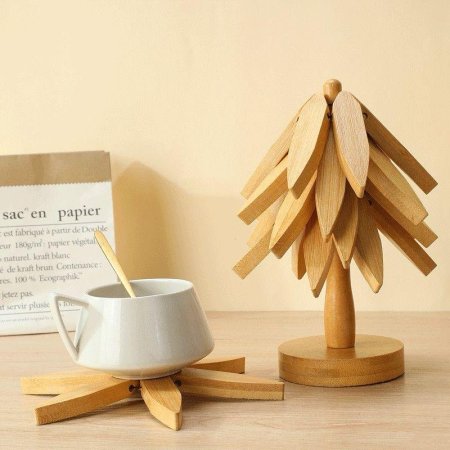 طقم كوسترات الشجرة الخشبي انيق وفخم و ذو جودة عالية