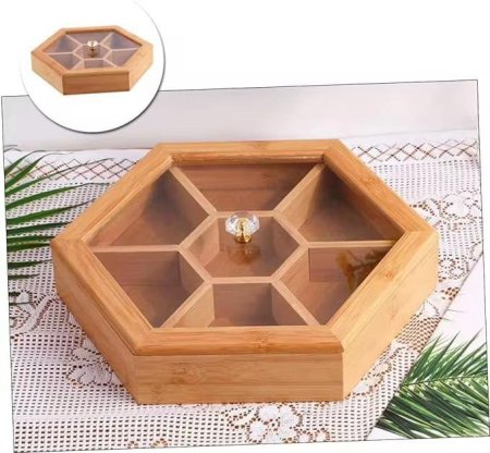 مضيفة خشبية سوداسية بغطاء خشبي واكريلك أنيقة وجذابة