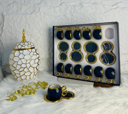 طقم فناجين قهوة 24 قطعة مميز وانيق وراقي جدا لاصحاب الذوق الرفيع