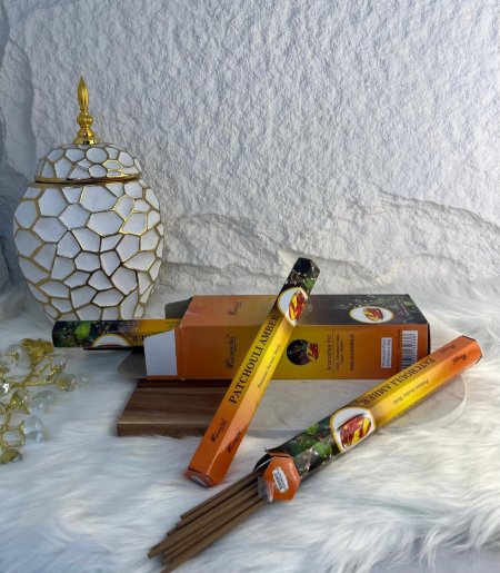 اعواد بخور الباتشولي العنبر ذات الرائحة العطرة الفواحة