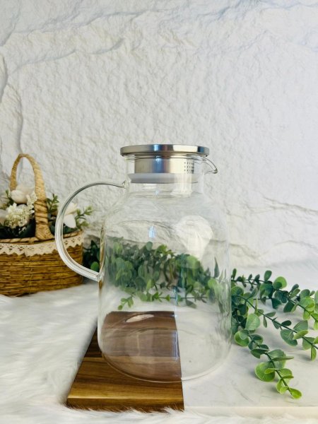 شاف زجاجي مميز بغطاء ستانلس ستيل القصة لكلاسيك المميزة والأنيقة