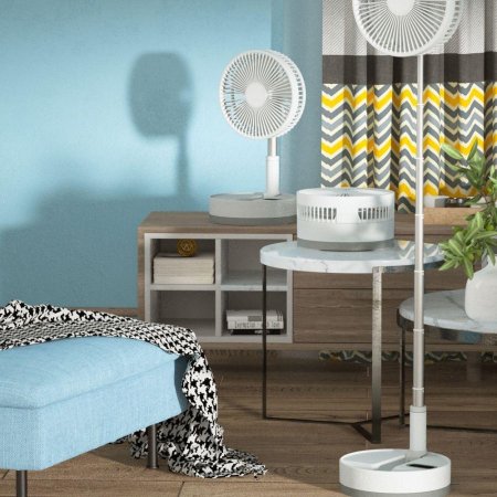 مروحة الالكترونية جميلة بميزة امكانية التحكم بارتفاعها عملية وسهلة الاستخدام والتنقل مميزة وانيقة جدا