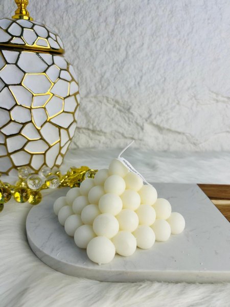 شمعة الببلز الترند باللون الابيض الفخم والمميز جدا