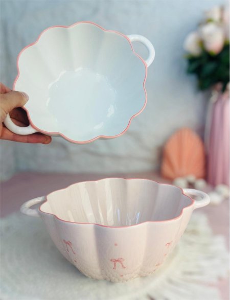 جاط بورسلان بيدين مميز وانيق باللون الابيض والزهري فخم جدا لاصحاب الذوق الرفيع