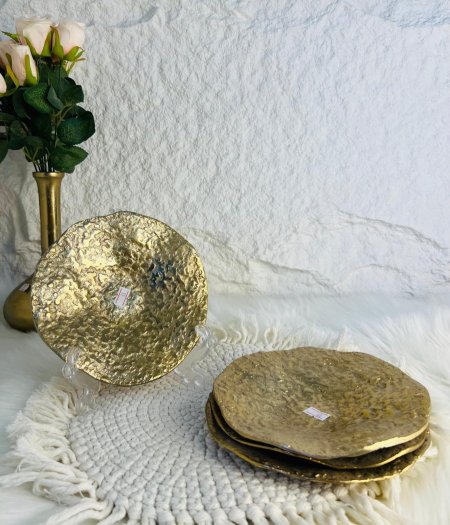 صحن ضيافة هندي نحاسي ثقيل ومميز وعالي الجودة