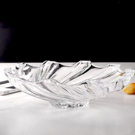 صحن فواكه زجاجي  ثقيل ومميز لاصحاب الذوق العالي
