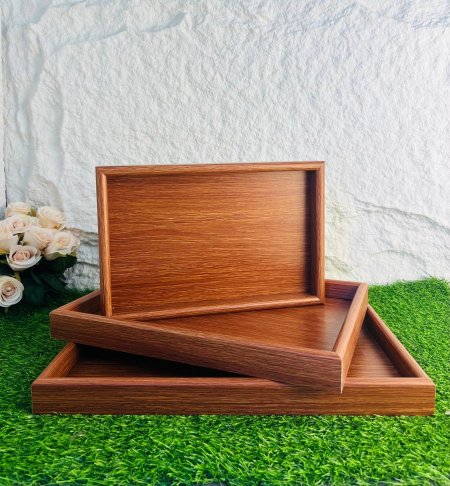 طقم صواني تقديم خشبية انيقة وعصرية تناسب جميع الاذواق