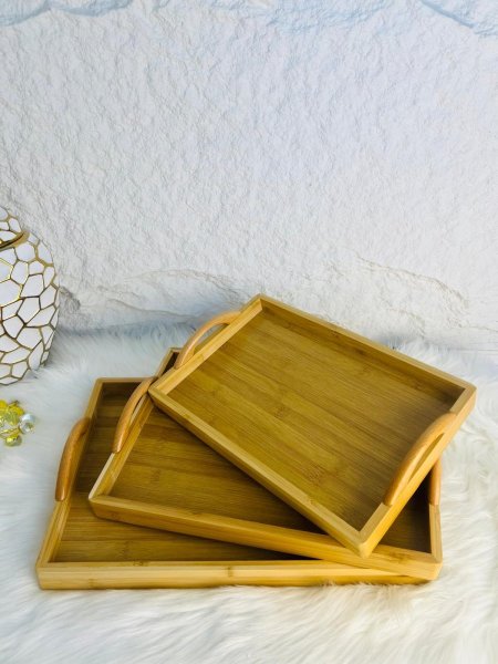 طقم صواني خشبية انيقة وعصرية تناسب جميع الاذواق