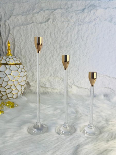 طقم شمعدان كرستالي مميز ومختلف جدا لاصحاب الذوق العالي