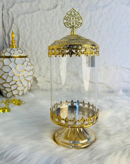 مضيفة ذهبية زجاجية مميزة جدا
