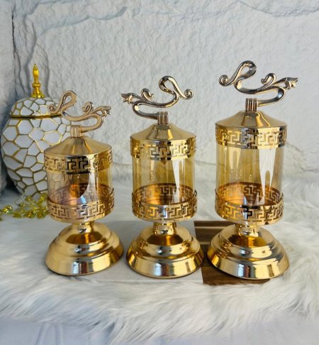 طقم مضايف ذهبي مميز جدا