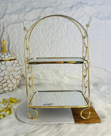 ستاند تقديم كريستال طبقتين