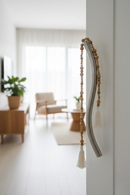 مسبحة ديكور خشب طبيعي مع قماش