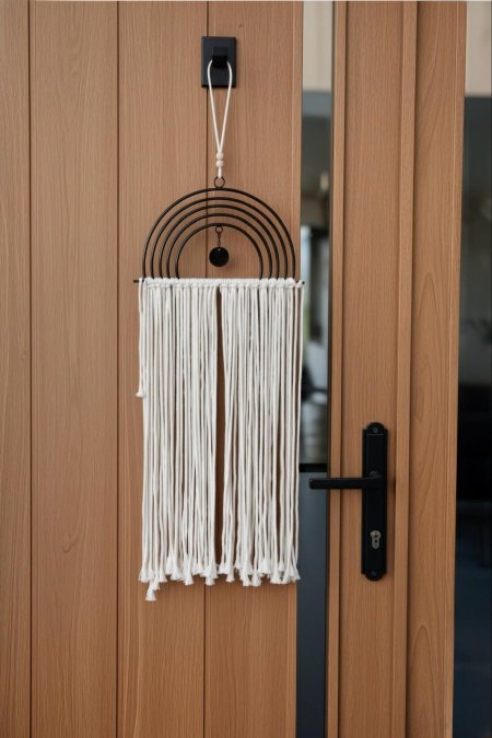 تعليقة باب حديد شكل قوس مع قماش