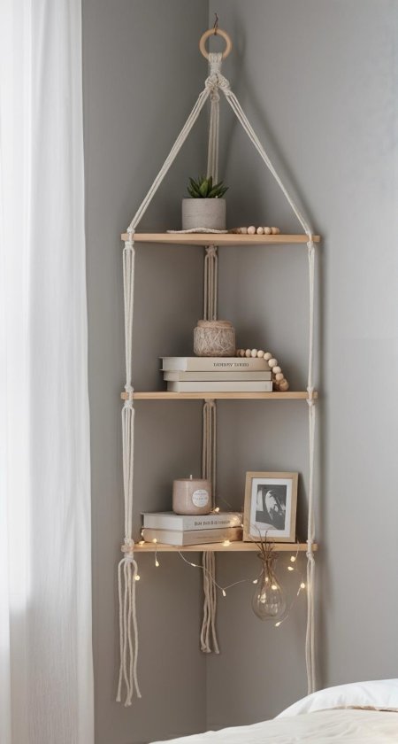 تعليقة زاوية مع 3 رفوف