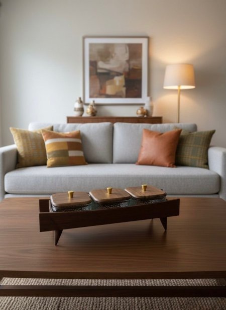 طقم مضيفة مستطيل برجل 3 قطع