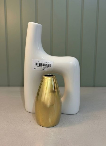 طقم تحف فازة اطار مربع قطعتين