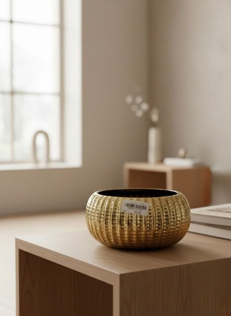 جاط مدور اطار مبزر ذهبي