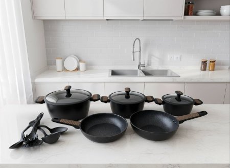 طقم طناجر قدور ومقالي بارولي BARLOY,31قطعة