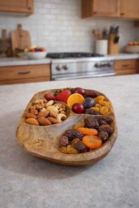 صنية تقديم خشب طبيعي