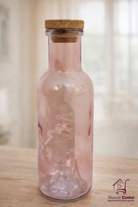 قنية زجاج  مع غطاء