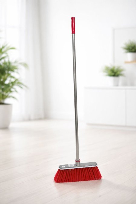 مكنسه وجه استانلس مع عصا ستانلس