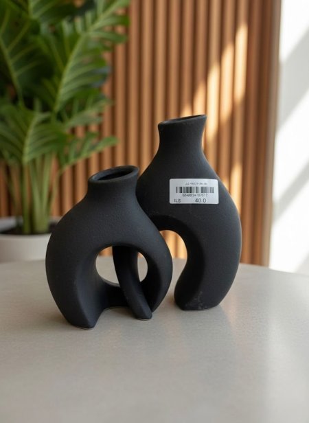 طقم تحف فازة حلقه ٢ قطعتين